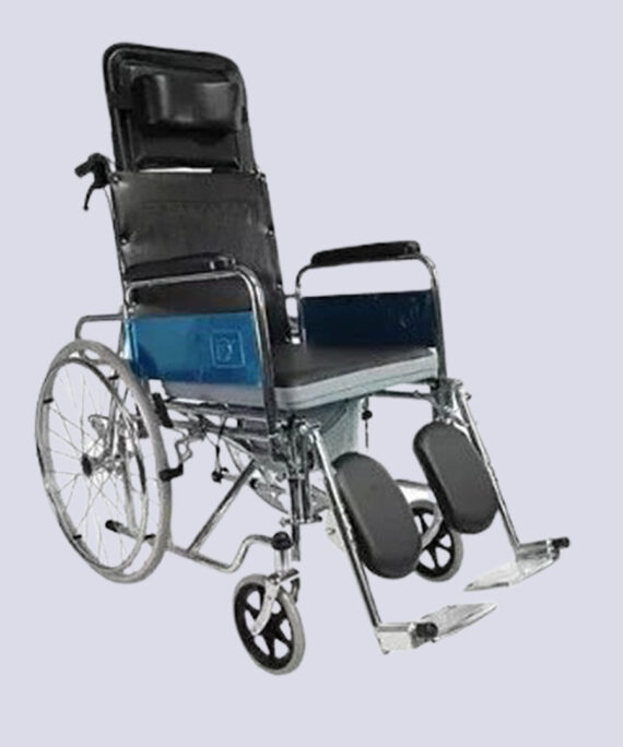 Reclining WheelChair with Commode