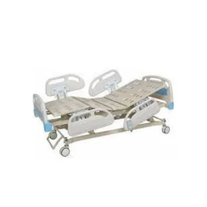 5 Function ICU Bed with adjustable backrest, knee rest, height, Trendelenburg and reverse