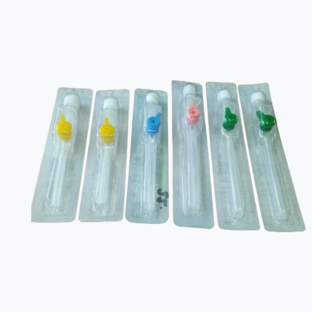 Sterile I.V. cannula for safe intravenous fluid administration