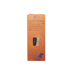Hinged knee brace providing joint support and protection during recovery